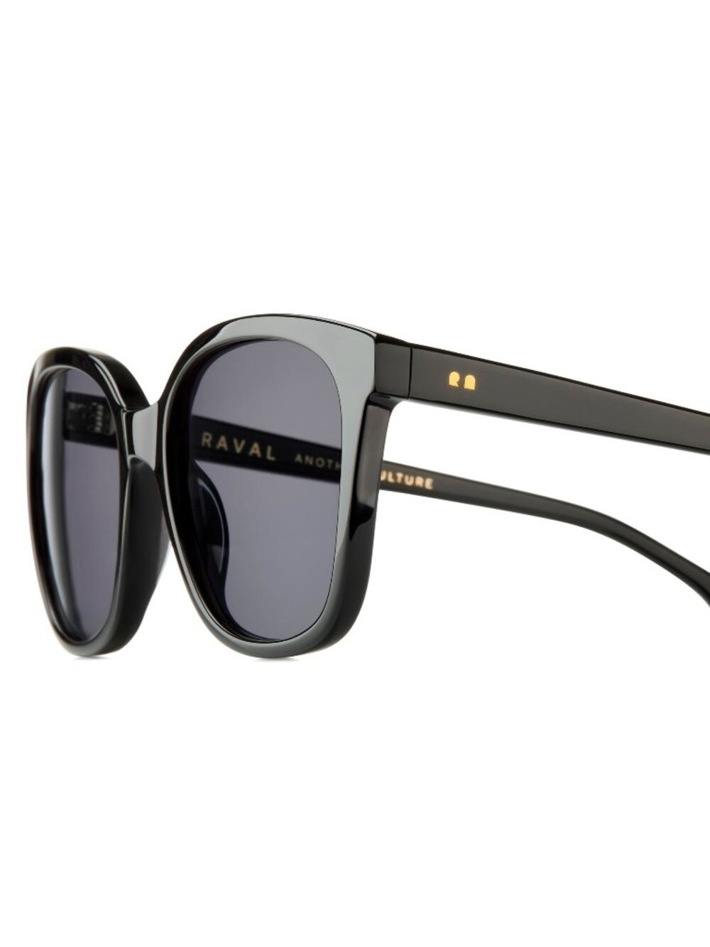 New Raval Eyewear Women's Sunglasses Black Square Grey Lens Acetate Frame ALCOBA